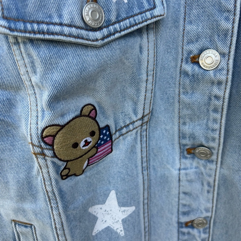 NWT Rilakkuma San Rio X Original 20th Anniversary Denim Jacket Limited Edition M - Picture 3 of 8